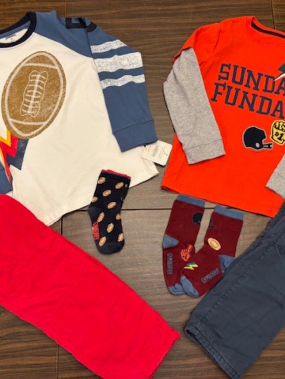 Gymboree Football Themed Clothing- Size 5T/5